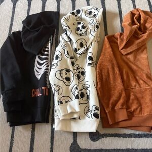 Graphic Skull White Hoodie, Black Skeleton Hoodie, Rust Corduroy Hoodie